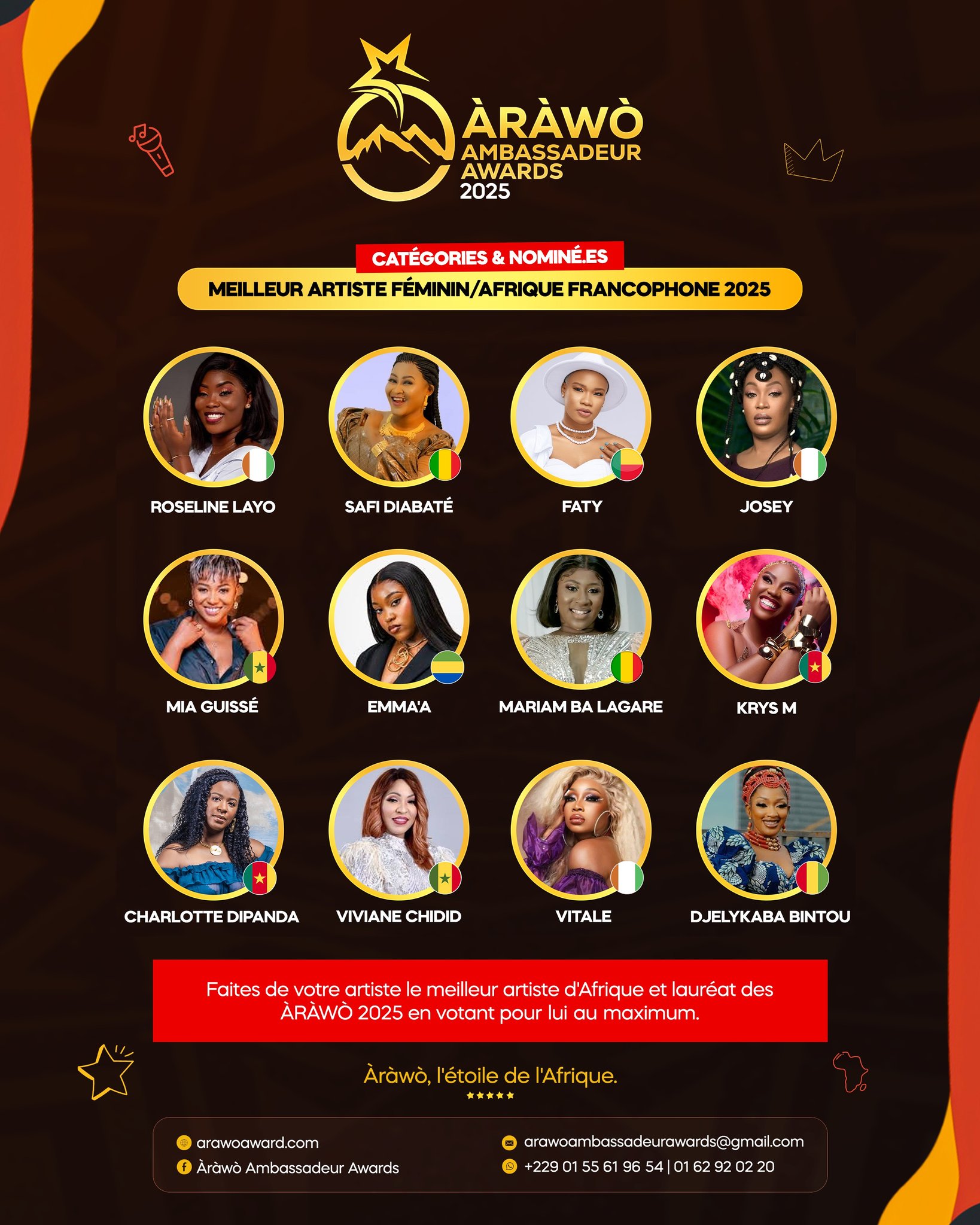 ARAWO AMBASSADEUR AWARDS FRANCOPHONE 2025